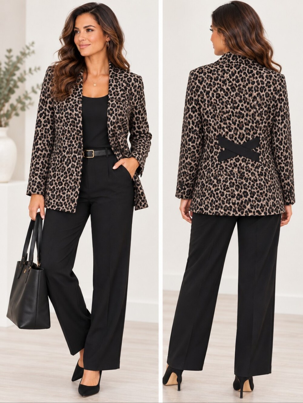 NWOT CAbi Leopard Print Jungle Blazer Sz 8 Career Chic Animal Office Statement
